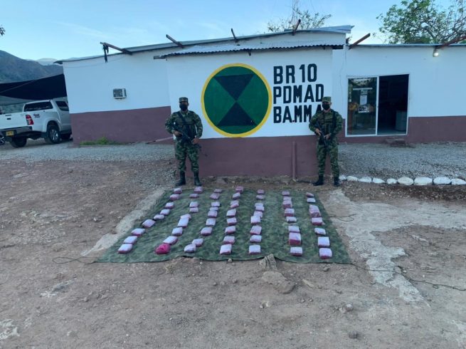 Ejército Nacional incautó 63 paquetes de marihuana en el Cesar