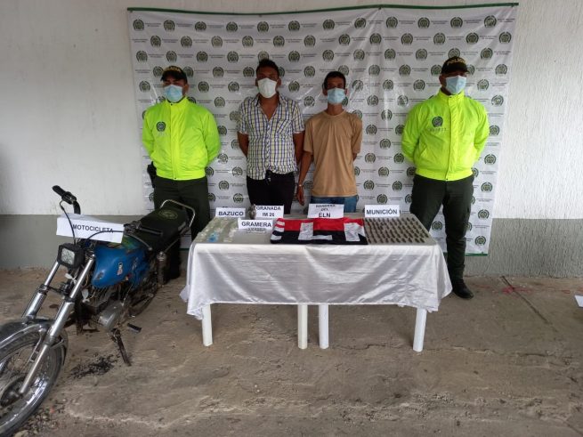 Presuntos integrantes del Eln fueron capturados en Curumaní (Cesar)