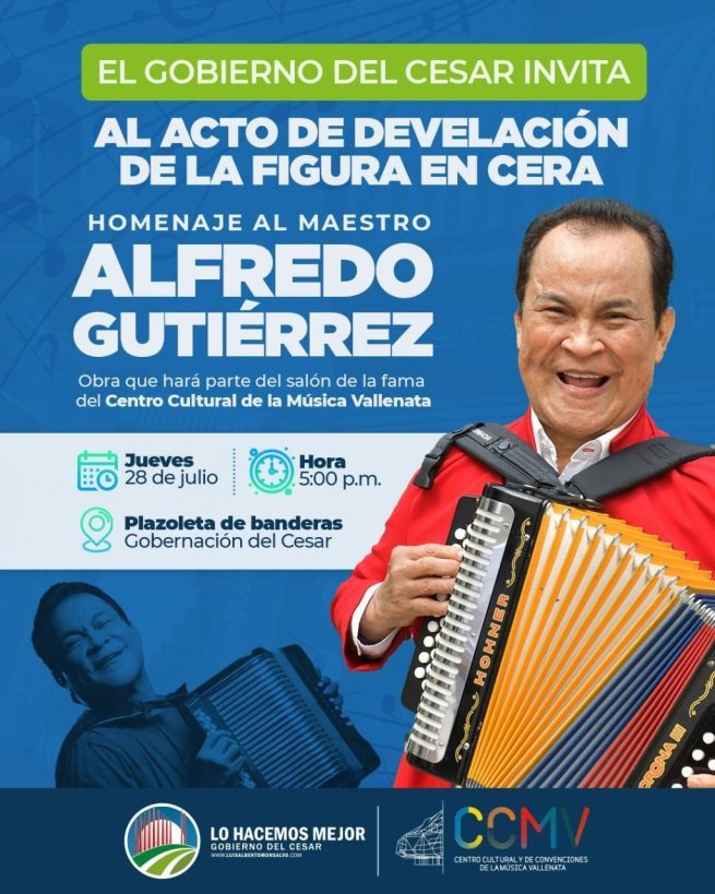 En Valledupar develarán figura de cera de Alfredo Gutiérrez