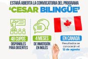 Gobierno del Cesar abre convocatoria para que 48 docentes perfeccionen el inglés con programa de bilingüismo en Canadá