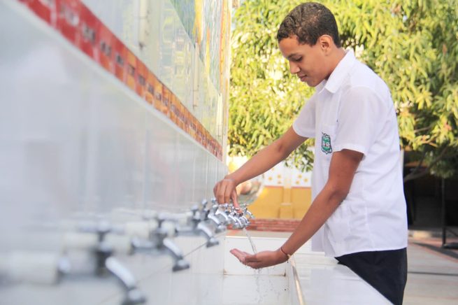 Colegio Upar cuenta con nueva batería sanitaria