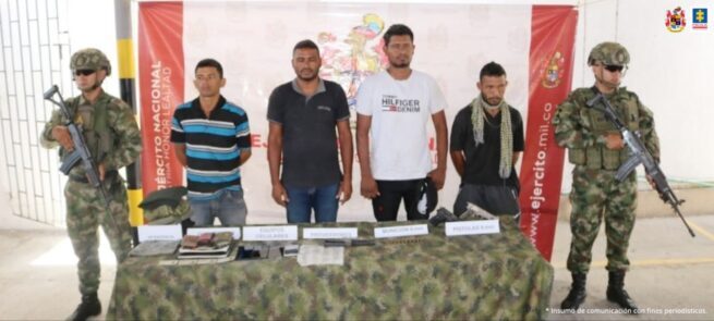 Asegurados cuatro presuntos integrantes del “Clan del Golfo”