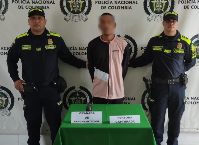 Hombre fue capturado con una granada en Becerril