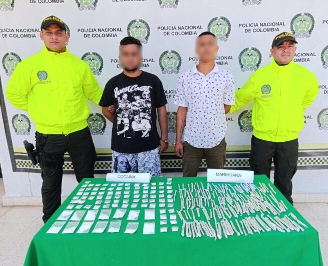 Capturados presuntos expendedores de sustancias psicoactivas en Aguachica