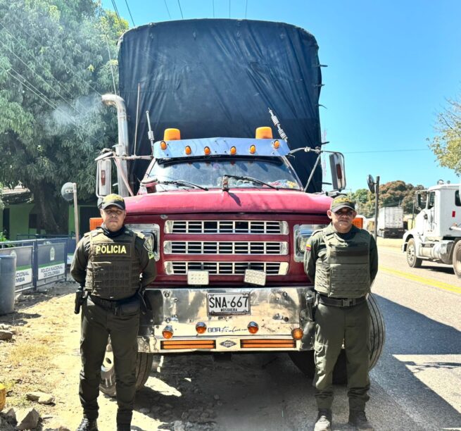 Policía Cesar recuperó un camión y dos motocicletas que habían sido hurtados