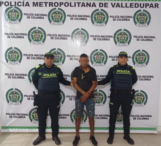 Señalado de tentativa de homicidio, capturado en el conjunto Lorenzo Morales, en Valledupar