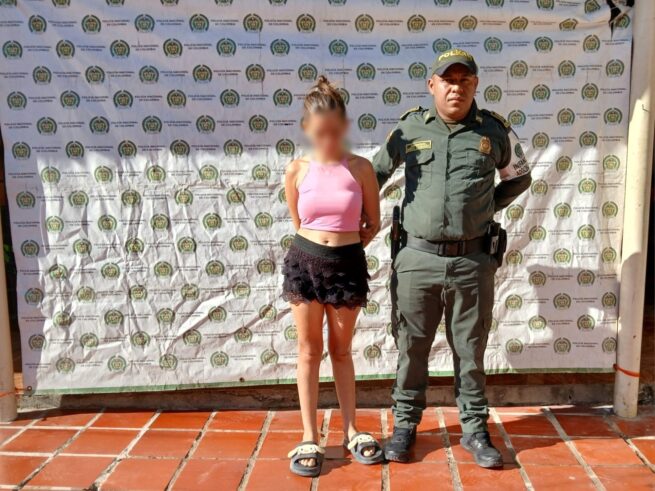 Mujer capturada en Curumaní, Cesar, por agresión a su hijo de seis años